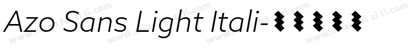 Azo Sans Light Itali字体转换